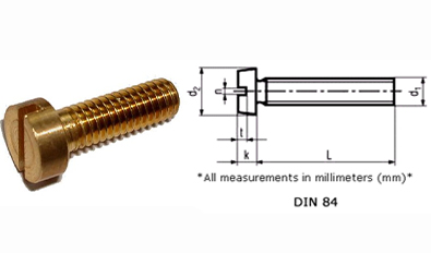 brass cheese head screws din-84
